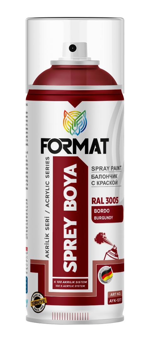 FORMAT RAL 3005 BORDO SPREY BOYA 400 ML